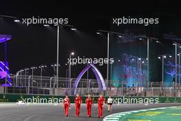 Ferrari walks the circuit. 02.12.2021. Formula 1 World Championship, Rd 21, Saudi Arabian Grand Prix, Jeddah, Saudi Arabia, Preparation Day.