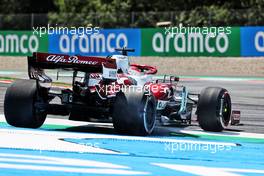 Robert Kubica (POL) Alfa Romeo Racing C39 Reserve Driver spins in the first practice session. 25.06.2021. Formula 1 World Championship, Rd 8, Steiermark Grand Prix, Spielberg, Austria, Practice Day.
