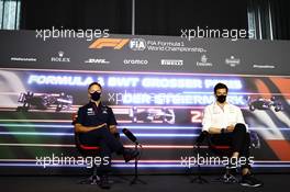 (L to R): Christian Horner (GBR) Red Bull Racing Team Principal and Toto Wolff (GER) Mercedes AMG F1 Shareholder and Executive Director in the FIA Press Conference. 25.06.2021. Formula 1 World Championship, Rd 8, Steiermark Grand Prix, Spielberg, Austria, Practice Day.