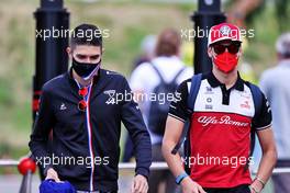 (L to R): Esteban Ocon (FRA) Alpine F1 Team and Antonio Giovinazzi (ITA) Alfa Romeo Racing. 25.06.2021. Formula 1 World Championship, Rd 8, Steiermark Grand Prix, Spielberg, Austria, Practice Day.