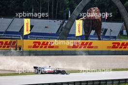 Nikita Mazepin (RUS) Haas F1 Team VF-21 spins in the second practice session. 25.06.2021. Formula 1 World Championship, Rd 8, Steiermark Grand Prix, Spielberg, Austria, Practice Day.