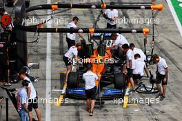 Lando Norris (GBR) McLaren MCL35M in his pit box. 25.06.2021. Formula 1 World Championship, Rd 8, Steiermark Grand Prix, Spielberg, Austria, Practice Day.
