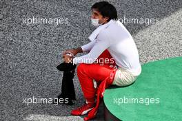 Carlos Sainz Jr (ESP) Ferrari on the grid. 27.06.2021. Formula 1 World Championship, Rd 8, Steiermark Grand Prix, Spielberg, Austria, Race Day.