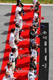 Drivers as the grid observes the national anthem. 27.06.2021. Formula 1 World Championship, Rd 8, Steiermark Grand Prix, Spielberg, Austria, Race Day.