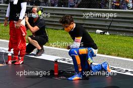 Lando Norris (GBR) McLaren on the grid. 27.06.2021. Formula 1 World Championship, Rd 8, Steiermark Grand Prix, Spielberg, Austria, Race Day.