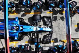 Fernando Alonso (ESP) Alpine F1 Team A521 makes a pit stop. 27.06.2021. Formula 1 World Championship, Rd 8, Steiermark Grand Prix, Spielberg, Austria, Race Day.
