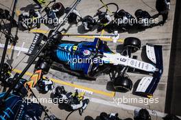 Nicholas Latifi (CDN) Williams Racing FW43B makes a pit stop. 27.06.2021. Formula 1 World Championship, Rd 8, Steiermark Grand Prix, Spielberg, Austria, Race Day.