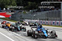 Fernando Alonso (ESP) Alpine F1 Team A521 - practice starts. 26.06.2021. Formula 1 World Championship, Rd 8, Steiermark Grand Prix, Spielberg, Austria, Qualifying Day.