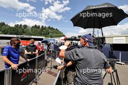 Fernando Alonso (ESP) Alpine F1 Team with the media. 24.06.2021. Formula 1 World Championship, Rd 8, Steiermark Grand Prix, Spielberg, Austria, Preparation Day.