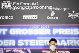 Daniel Ricciardo (AUS) McLaren in the FIA Press Conference. 24.06.2021. Formula 1 World Championship, Rd 8, Steiermark Grand Prix, Spielberg, Austria, Preparation Day.