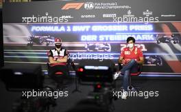 (L to R): Kimi Raikkonen (FIN) Alfa Romeo Racing and Carlos Sainz Jr (ESP) Ferrari in the FIA Press Conference. 24.06.2021. Formula 1 World Championship, Rd 8, Steiermark Grand Prix, Spielberg, Austria, Preparation Day.
