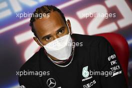 Lewis Hamilton (GBR) Mercedes AMG F1 in the FIA Press Conference. 24.06.2021. Formula 1 World Championship, Rd 8, Steiermark Grand Prix, Spielberg, Austria, Preparation Day.