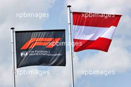 Circuit atmosphere - F1 and Austria flags. 24.06.2021. Formula 1 World Championship, Rd 8, Steiermark Grand Prix, Spielberg, Austria, Preparation Day.