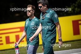 Sebastian Vettel (GER) Aston Martin F1 Team walks the circuit with the team. 24.06.2021. Formula 1 World Championship, Rd 8, Steiermark Grand Prix, Spielberg, Austria, Preparation Day.