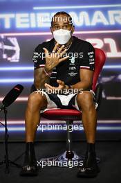 Lewis Hamilton (GBR) Mercedes AMG F1 in the FIA Press Conference. 24.06.2021. Formula 1 World Championship, Rd 8, Steiermark Grand Prix, Spielberg, Austria, Preparation Day.