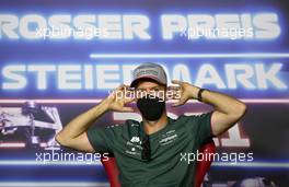 Sebastian Vettel (GER) Aston Martin F1 Team in the FIA Press Conference. 24.06.2021. Formula 1 World Championship, Rd 8, Steiermark Grand Prix, Spielberg, Austria, Preparation Day.