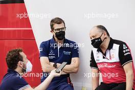 (L to R): FX Demaison (FRA) Williams Racing Technical Director with Frederic Vasseur (FRA) Alfa Romeo Racing Team Principal. 24.06.2021. Formula 1 World Championship, Rd 8, Steiermark Grand Prix, Spielberg, Austria, Preparation Day.