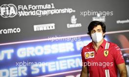 Carlos Sainz Jr (ESP) Ferrari in the FIA Press Conference. 24.06.2021. Formula 1 World Championship, Rd 8, Steiermark Grand Prix, Spielberg, Austria, Preparation Day.