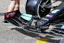 Mercedes AMG F1 W12 front wing detail. 12.03.2021. Formula 1 Testing, Sakhir, Bahrain, Day One.