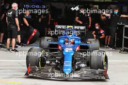 Esteban Ocon (FRA) Alpine F1 Team A521 leaves the pits. 12.03.2021. Formula 1 Testing, Sakhir, Bahrain, Day One.