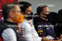 Christian Horner (GBR) Red Bull Racing Team Principal in the FIA Press Conference. 12.03.2021. Formula 1 Testing, Sakhir, Bahrain, Day One.