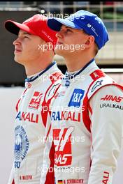 (L to R): Nikita Mazepin (RUS) Haas F1 Team and Mick Schumacher (GER) Haas F1 Team. 12.03.2021. Formula 1 Testing, Sakhir, Bahrain, Day One.