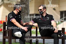 (L to R): Marcin Budkowski (POL) Alpine F1 Team Executive Director with Laurent Rossi (FRA) Alpine Chief Executive Officer. 11.03.2021. Formula 1 Testing, Sakhir, Bahrain, Media Day.