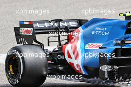 Esteban Ocon (FRA) Alpine F1 Team A521 - rear wing detail. 12.03.2021. Formula 1 Testing, Sakhir, Bahrain, Day One.