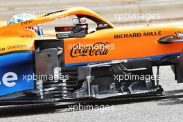Daniel Ricciardo (AUS) McLaren MCL35M - sidepod detail. 12.03.2021. Formula 1 Testing, Sakhir, Bahrain, Day One.