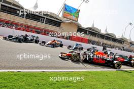 The 2021 cars on display. 12.03.2021. Formula 1 Testing, Sakhir, Bahrain, Day One.