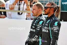 Lewis Hamilton (GBR) Mercedes AMG F1 and Valtteri Bottas (FIN) Mercedes AMG F1. 12.03.2021. Formula 1 Testing, Sakhir, Bahrain, Day One.