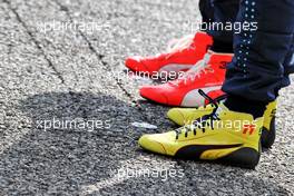Racing boots of Sergio Perez (MEX) Red Bull Racing and Max Verstappen (NLD) Red Bull Racing. 12.03.2021. Formula 1 Testing, Sakhir, Bahrain, Day One.