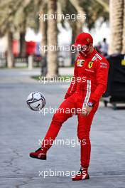 Charles Leclerc (MON) Ferrari in the paddock. 11.03.2021. Formula 1 Testing, Sakhir, Bahrain, Media Day.