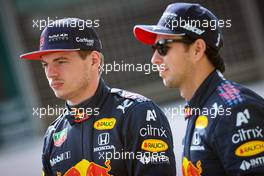 Max Verstappen (NLD), Red Bull Racing and Sergio Perez (MEX), Red Bull Racing  12.03.2021. Formula 1 Testing, Sakhir, Bahrain, Day One.