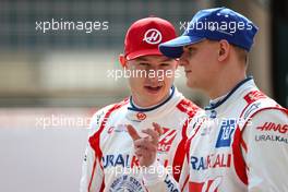 Nikita Mazepin (RUS), Haas F1 Team and Mick Schumacher (GER), Haas F1 Team  12.03.2021. Formula 1 Testing, Sakhir, Bahrain, Day One.
