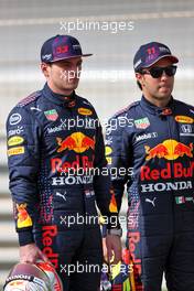 (L to R): Max Verstappen (NLD) Red Bull Racing with Sergio Perez (MEX) Red Bull Racing. 12.03.2021. Formula 1 Testing, Sakhir, Bahrain, Day One.