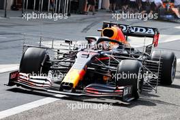 Max Verstappen (NLD) Red Bull Racing RB16B leaves the pits. 12.03.2021. Formula 1 Testing, Sakhir, Bahrain, Day One.