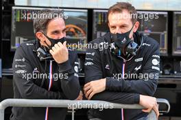 (L to R): Davide Brivio (ITA) Alpine F1 Team Racing Director with Laurent Rossi (FRA) Alpine Chief Executive Officer. 13.03.2021. Formula 1 Testing, Sakhir, Bahrain, Day Two.