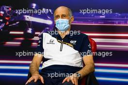 Franz Tost (AUT) AlphaTauri Team Principal in the FIA Press Conference. 13.03.2021. Formula 1 Testing, Sakhir, Bahrain, Day Two.