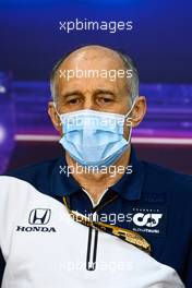 Franz Tost (AUT) AlphaTauri Team Principal in the FIA Press Conference. 13.03.2021. Formula 1 Testing, Sakhir, Bahrain, Day Two.
