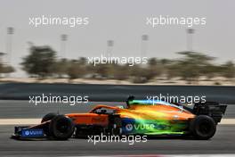 Daniel Ricciardo (AUS) McLaren MCL35M with flow-vis paint. 13.03.2021. Formula 1 Testing, Sakhir, Bahrain, Day Two.
