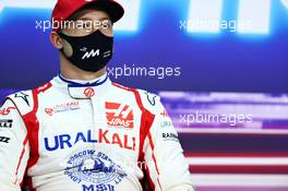 Nikita Mazepin (RUS) Haas F1 Team in the FIA Press Conference. 14.03.2021. Formula 1 Testing, Sakhir, Bahrain, Day Three.
