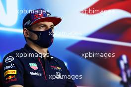 Max Verstappen (NLD) Red Bull Racing in the FIA Press Conference. 14.03.2021. Formula 1 Testing, Sakhir, Bahrain, Day Three.