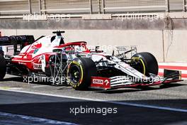 Kimi Raikkonen (FIN) Alfa Romeo Racing C41 running sensor equipment. 14.03.2021. Formula 1 Testing, Sakhir, Bahrain, Day Three.