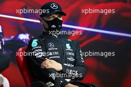 Valtteri Bottas (FIN) Mercedes AMG F1 in the FIA Press Conference. 14.03.2021. Formula 1 Testing, Sakhir, Bahrain, Day Three.