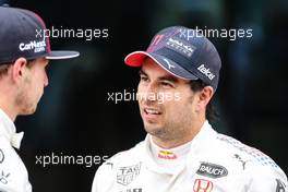 (L to R): Max Verstappen (NLD) Red Bull Racing with Sergio Perez (MEX) Red Bull Racing in parc ferme. 10.10.2021. Formula 1 World Championship, Rd 16, Turkish Grand Prix, Istanbul, Turkey, Race Day.