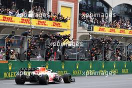Second placed Max Verstappen (NLD) Red Bull Racing RB16B passes the team at the end of the race. 10.10.2021. Formula 1 World Championship, Rd 16, Turkish Grand Prix, Istanbul, Turkey, Race Day.