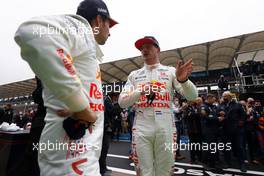 (L to R): Sergio Perez (MEX) Red Bull Racing with team mate Max Verstappen (NLD) Red Bull Racing in parc ferme. 10.10.2021. Formula 1 World Championship, Rd 16, Turkish Grand Prix, Istanbul, Turkey, Race Day.