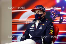 Max Verstappen (NLD) Red Bull Racing in the post race FIA Press Conference. 10.10.2021. Formula 1 World Championship, Rd 16, Turkish Grand Prix, Istanbul, Turkey, Race Day.