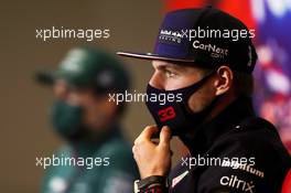 Max Verstappen (NLD) Red Bull Racing in the FIA Press Conference. 07.10.2021. Formula 1 World Championship, Rd 16, Turkish Grand Prix, Istanbul, Turkey, Preparation Day.